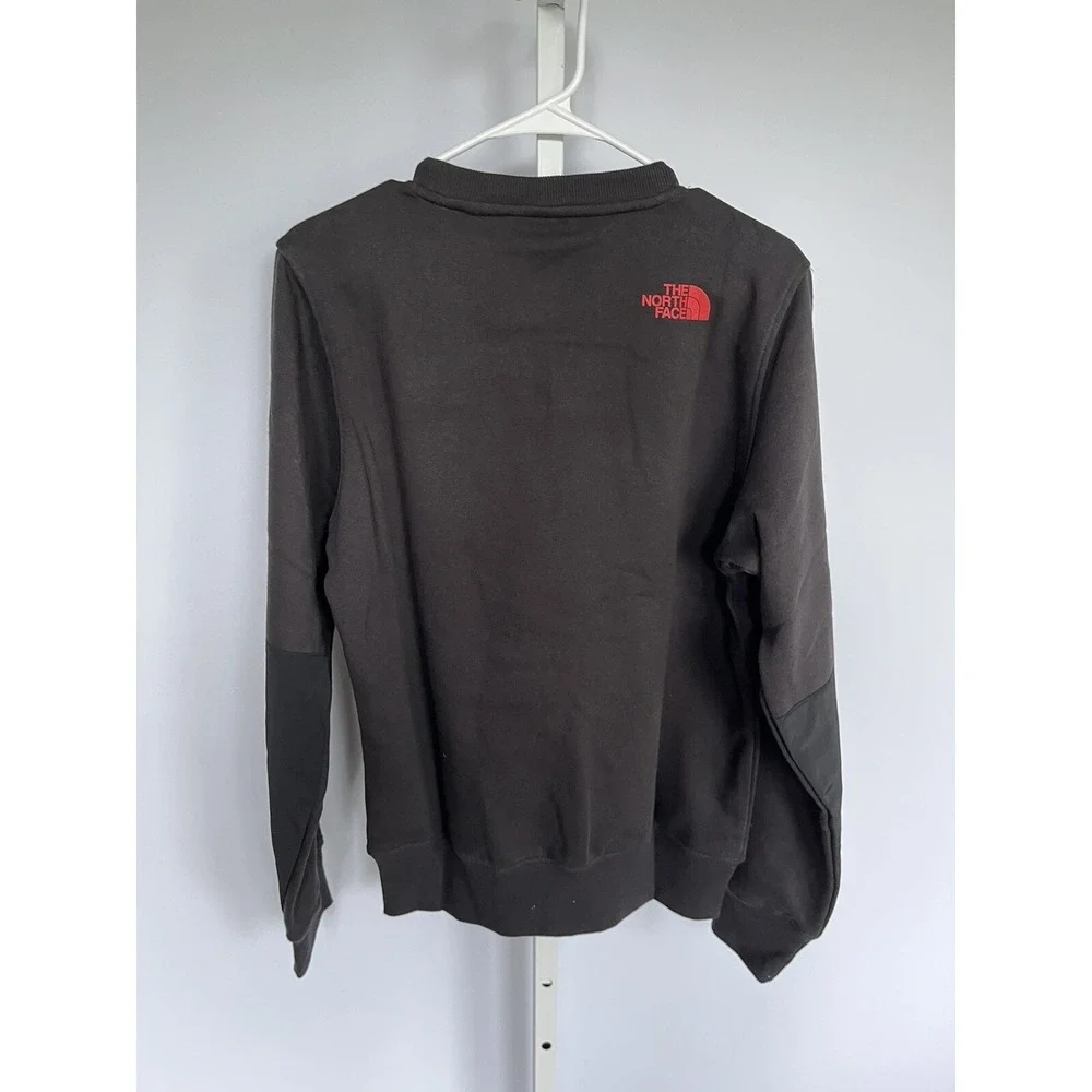 The North Face Coordinates Crewneck Sweatshirt Black Red‎ Size Small NEW